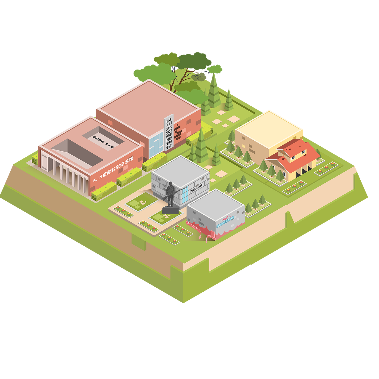 矢量地图立体建筑摘取部分景点（图ZMzA5ODE3OTMy） - 宣传物料 - 站酷设计师狗哥初一原创素材 - 站酷ZCOOL