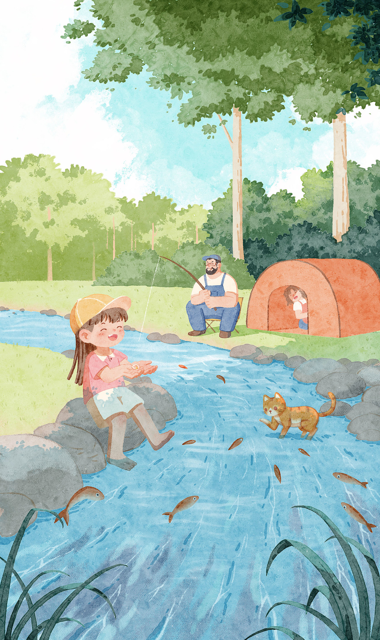 那年的向日葵与凯茜（夏天）（图ZMzQwMjM4NTA0） - 艺术插画 - 站酷设计师kiki猫大厨原创素材 - 站酷ZCOOL