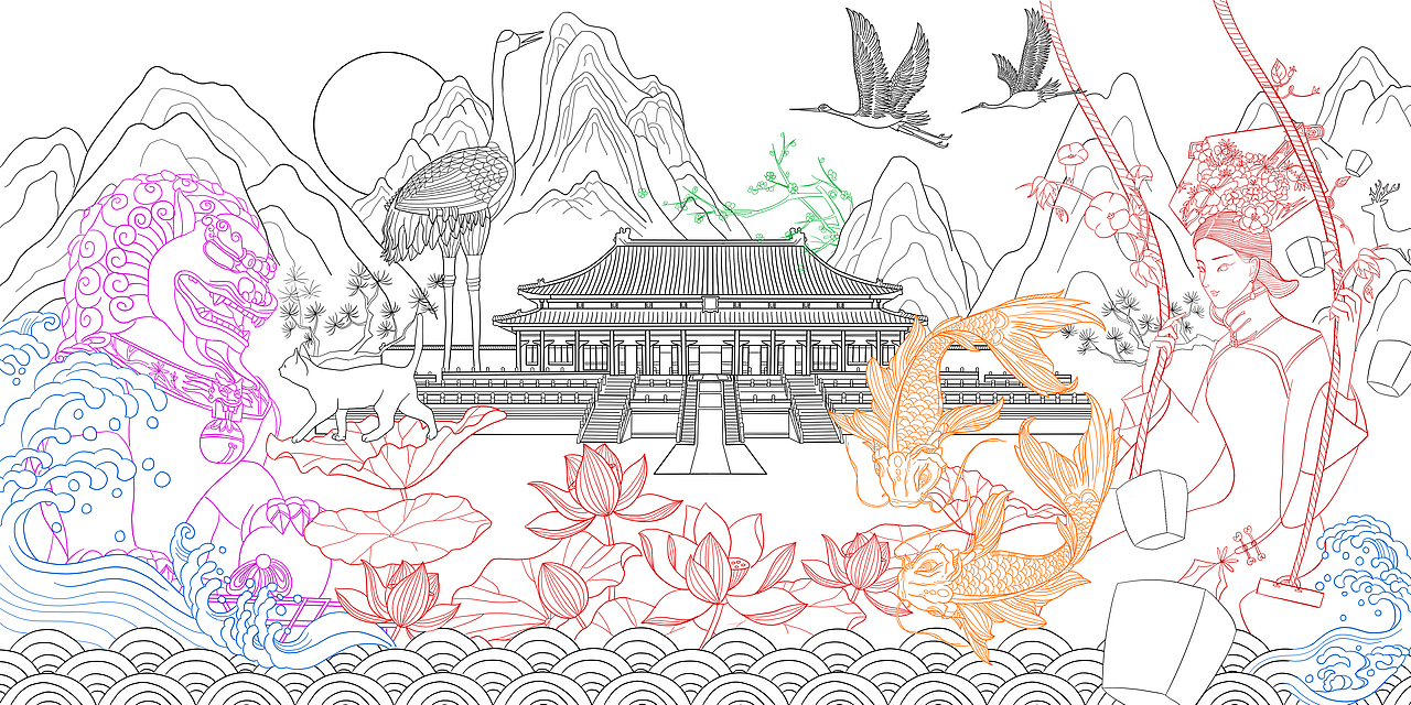 国风-北京故宫（图ZMzIxMjY3Mzg4） - 商业插画 - 站酷设计师修想卖萌原创素材 - 站酷ZCOOL
