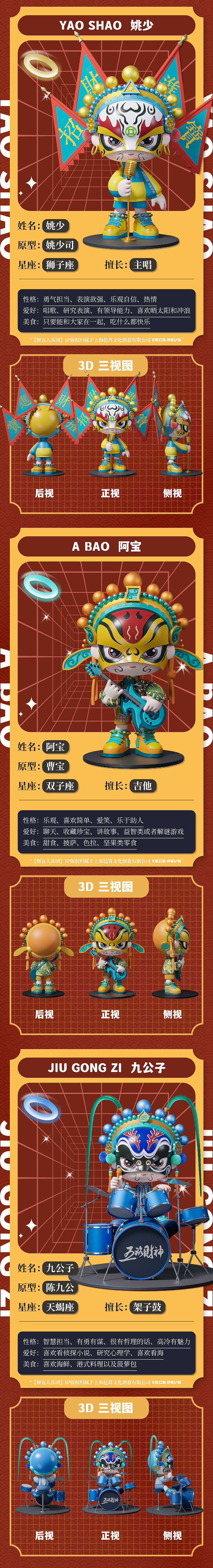 聚国潮 |【财五人乐团】IP正式登场（图ZMzI4MDcyMDQ0） - IP形象 - 站酷设计师XECSREVS聚喜时代原创素材 - 站酷ZCOOL