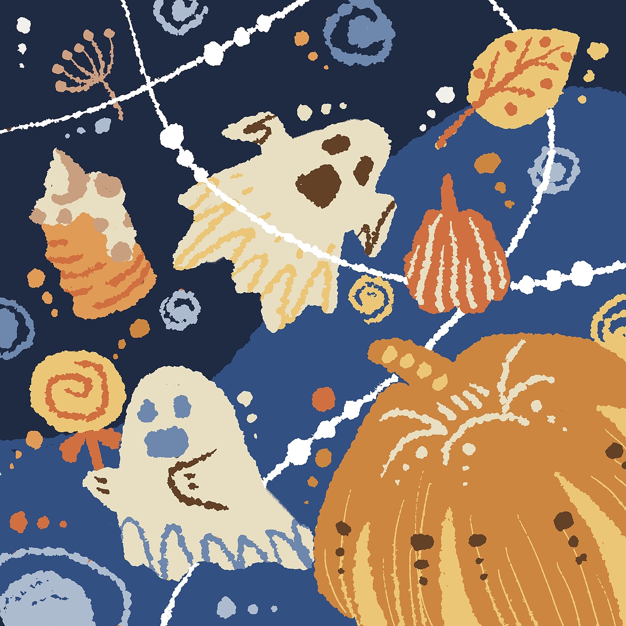 #创作加油站# l 万圣节插画（图ZMzEyMTAwNDI4） - 包装 - 站酷设计师无风风风原创素材 - 站酷ZCOOL