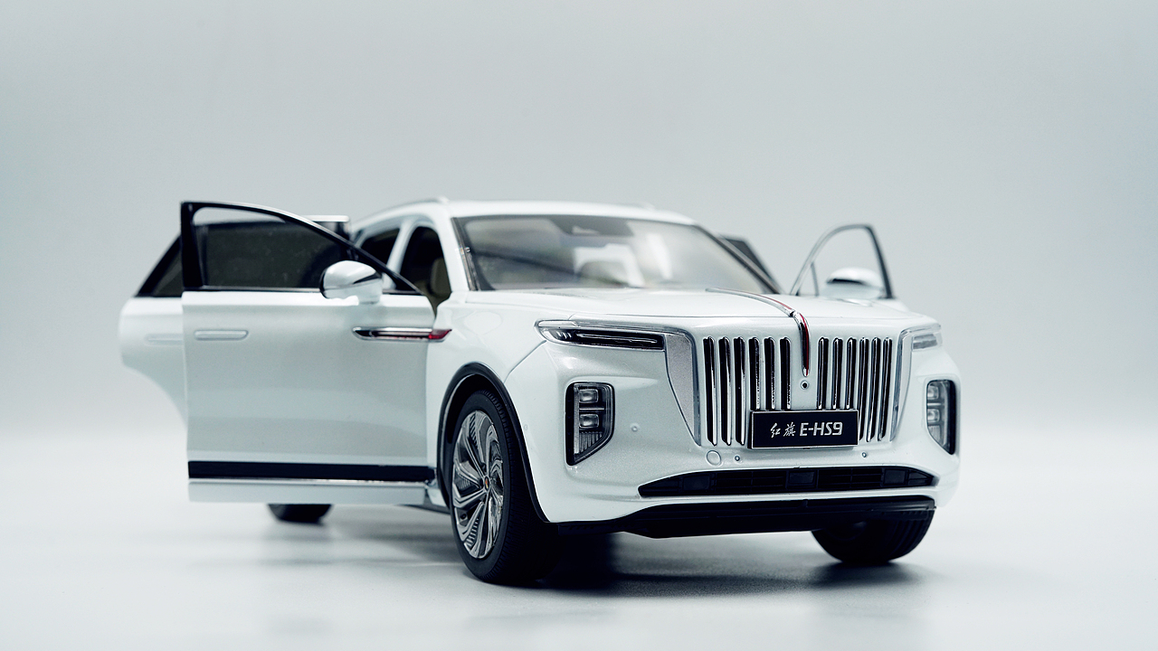 红旗e-hs9 高山荧白 1:18