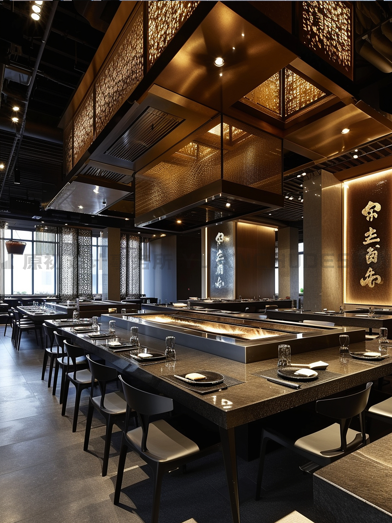 厦门 店面装修室内空间餐厅设计 韩国东北暗黑烤肉烧烤（图ZMzYwOTkxNTM2） - 酒店餐饮设计 - 站酷设计师葉文濤VictorYeh原创素材 - 站酷ZCOOL