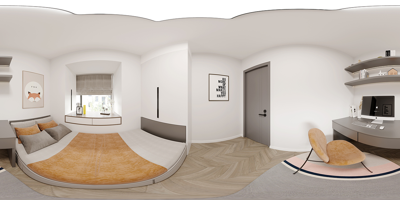 现代客餐厅花园家装设计