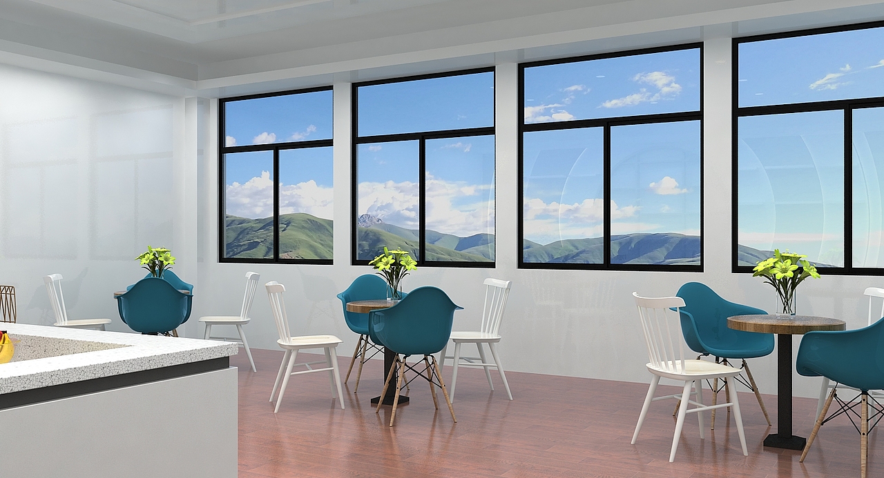 学校休闲区设计3D效果图