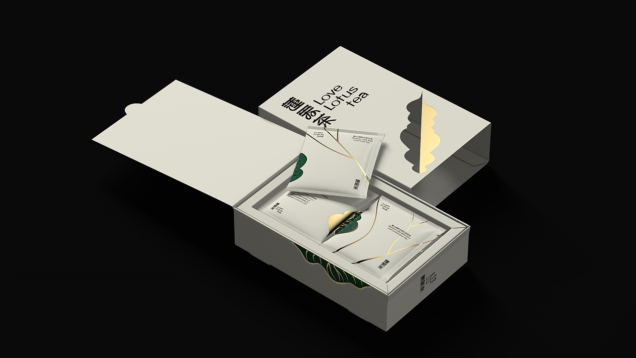 xujingfeng x 莲爱茶｜荷叶茶包装设计（图ZMzYwNjYxODg4） - 包装 - 站酷设计师xujingfeng设计原创素材 - 站酷ZCOOL