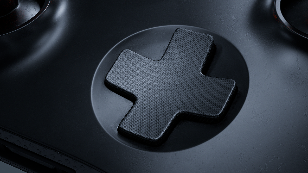 游戏手柄 暗调打光