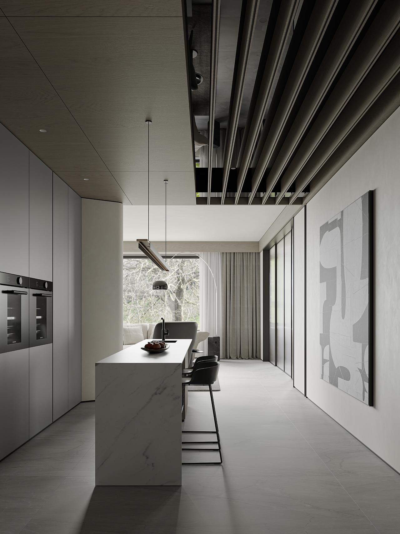 160㎡ 开放式客厅 现代简约大平层