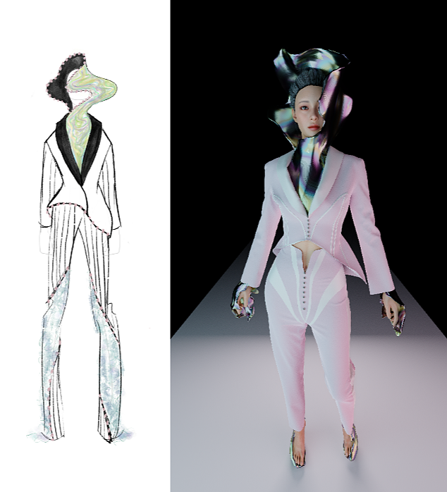 1995年Mugler秀场复原 | 维纳斯的诞生（图ZMzQ0ODA3MzYw） - 传统/民族服饰 - 站酷设计师altr_数字高定原创素材 - 站酷ZCOOL