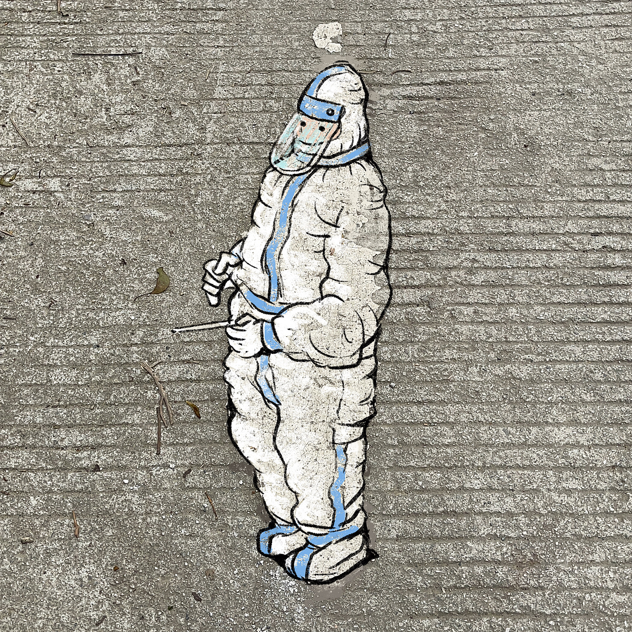 上海居家的两个多月画了超过六十个不同的大白