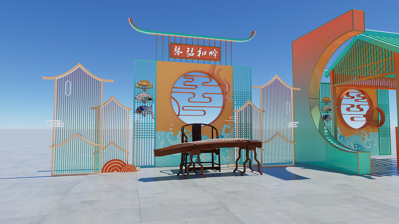 中式集市（图ZMzUxNDcwODMy） - 其他三维 - 站酷设计师丛林麒麟原创素材 - 站酷ZCOOL