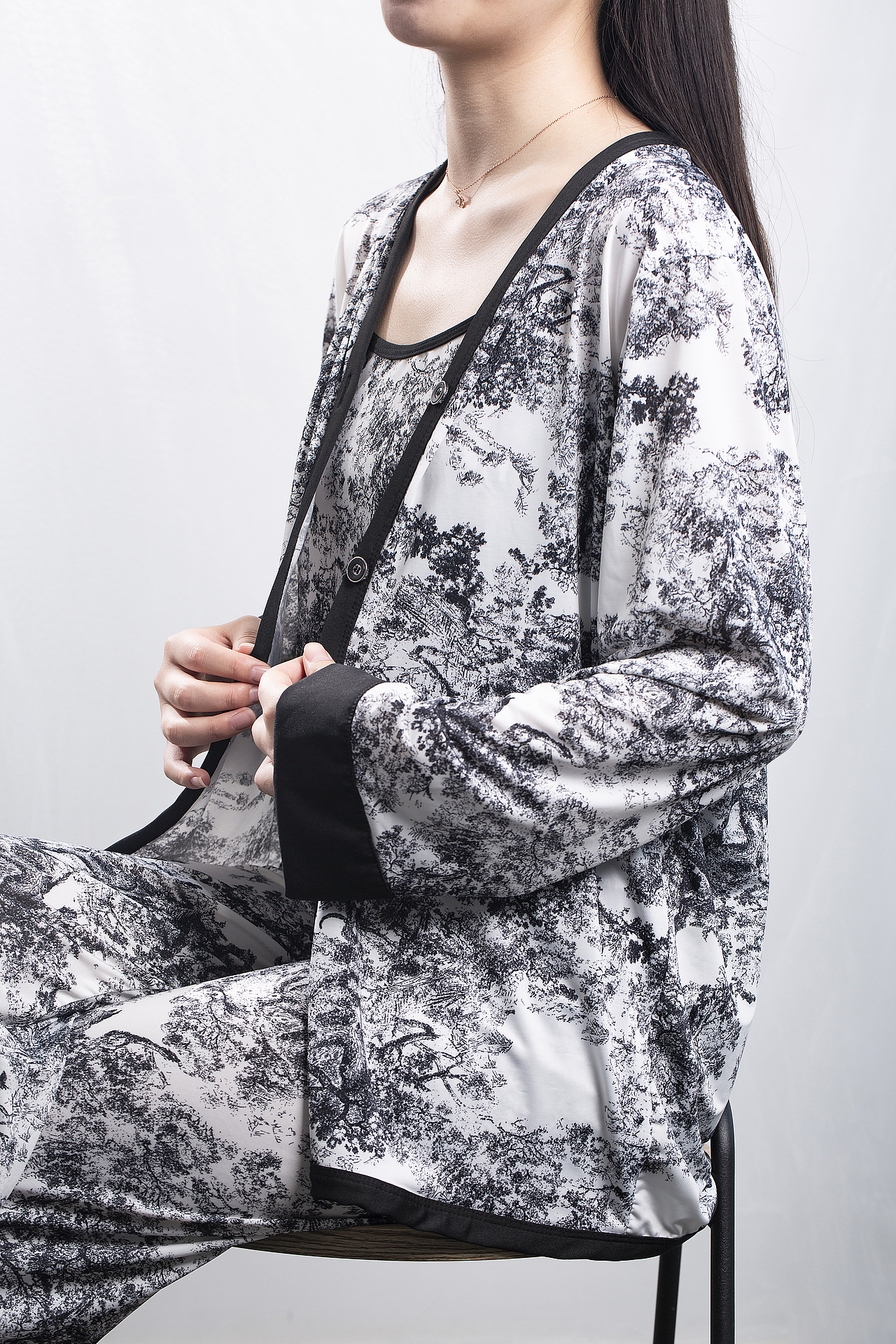 国潮水墨画居家睡衣