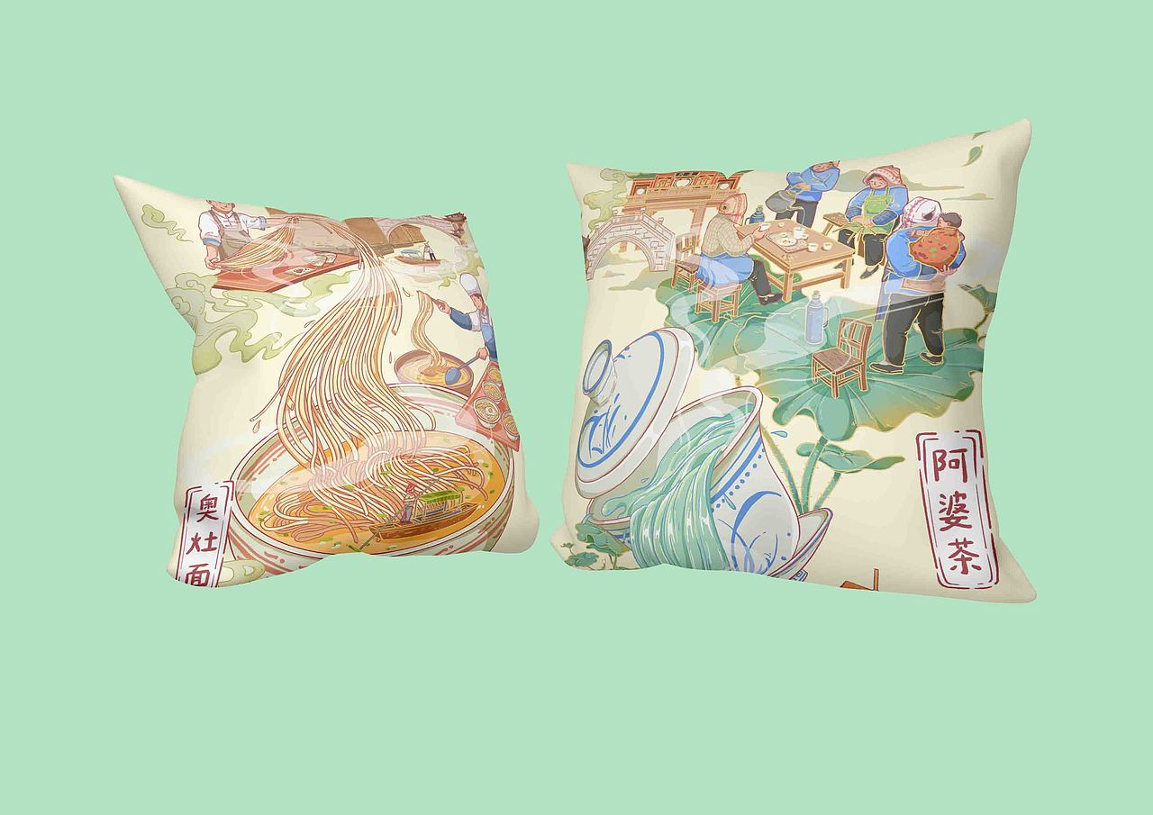 国潮插画“昆味江南”系列（图ZMzI2NDc0NDI4） - 商业插画 - 站酷设计师是海贼小胡原创素材 - 站酷ZCOOL