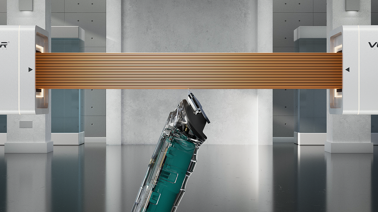 6合1多功能防水透明壳理发电推刀三维产品动画