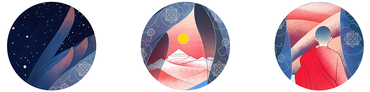 仓央嘉措诗集插画创作（图ZMzQyNTg1OTQw） - 商业插画 - 站酷设计师阿梓Tina原创素材 - 站酷ZCOOL