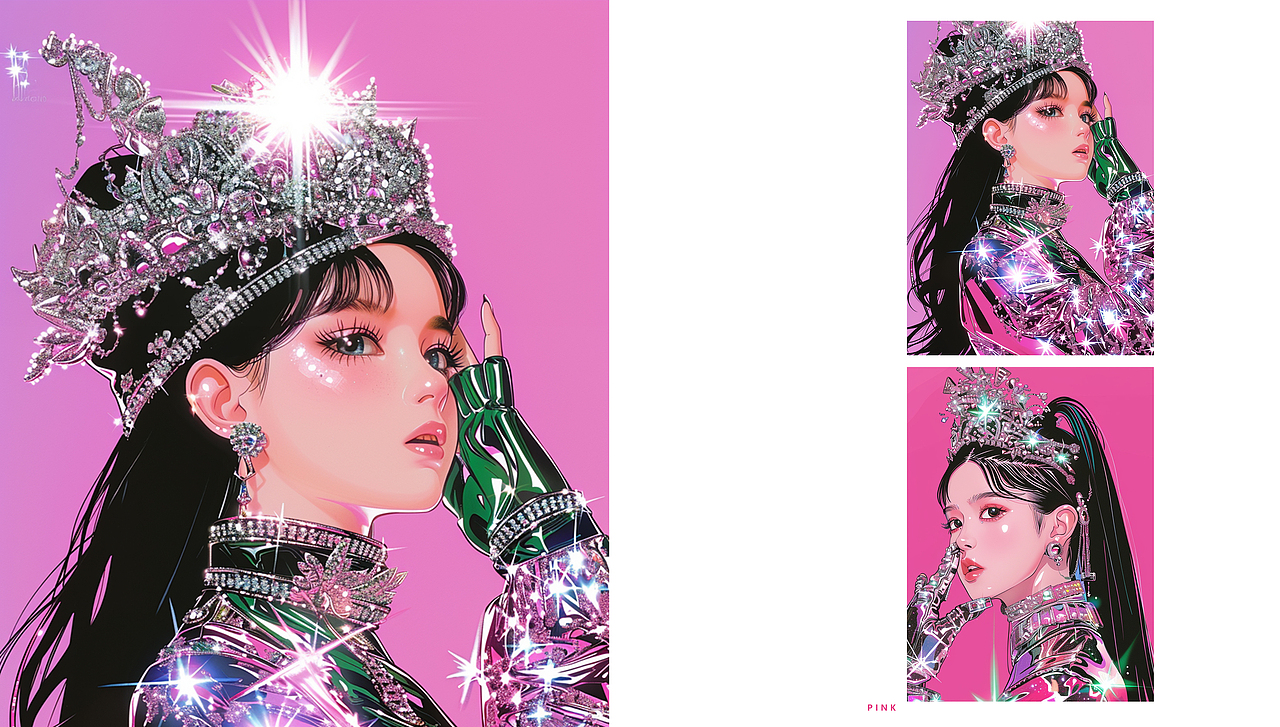 midjourney-粉色星辰之旅（图ZMzY5MzU4MDg0） - 海报 - 站酷设计师luhxf007原创素材 - 站酷ZCOOL