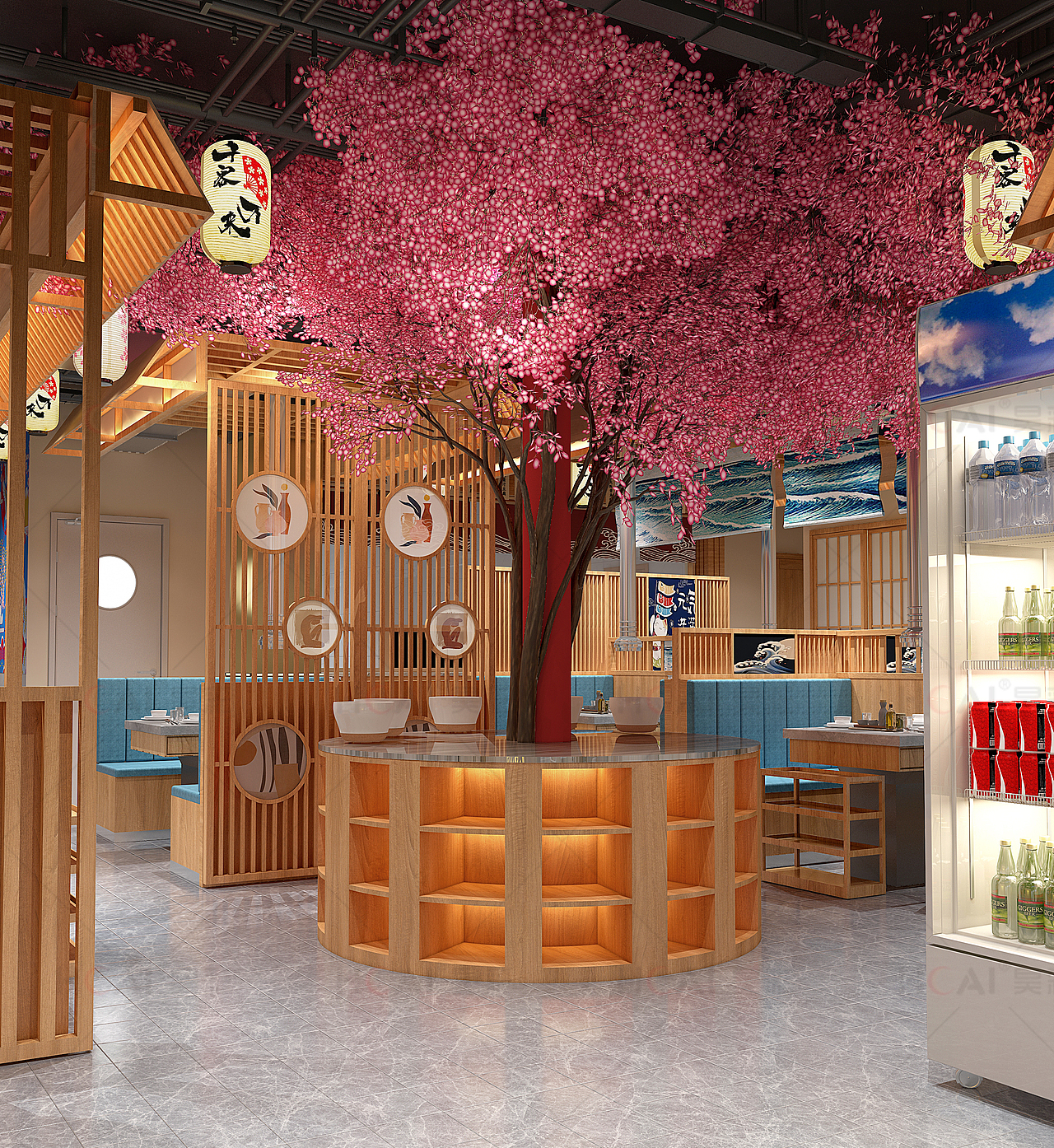日式烤肉店 餐饮 饭店 饭店空间设计（图ZMjk5OTY1ODA4） - 酒店餐饮设计 - 站酷设计师餐饮空间设计原创素材 - 站酷ZCOOL