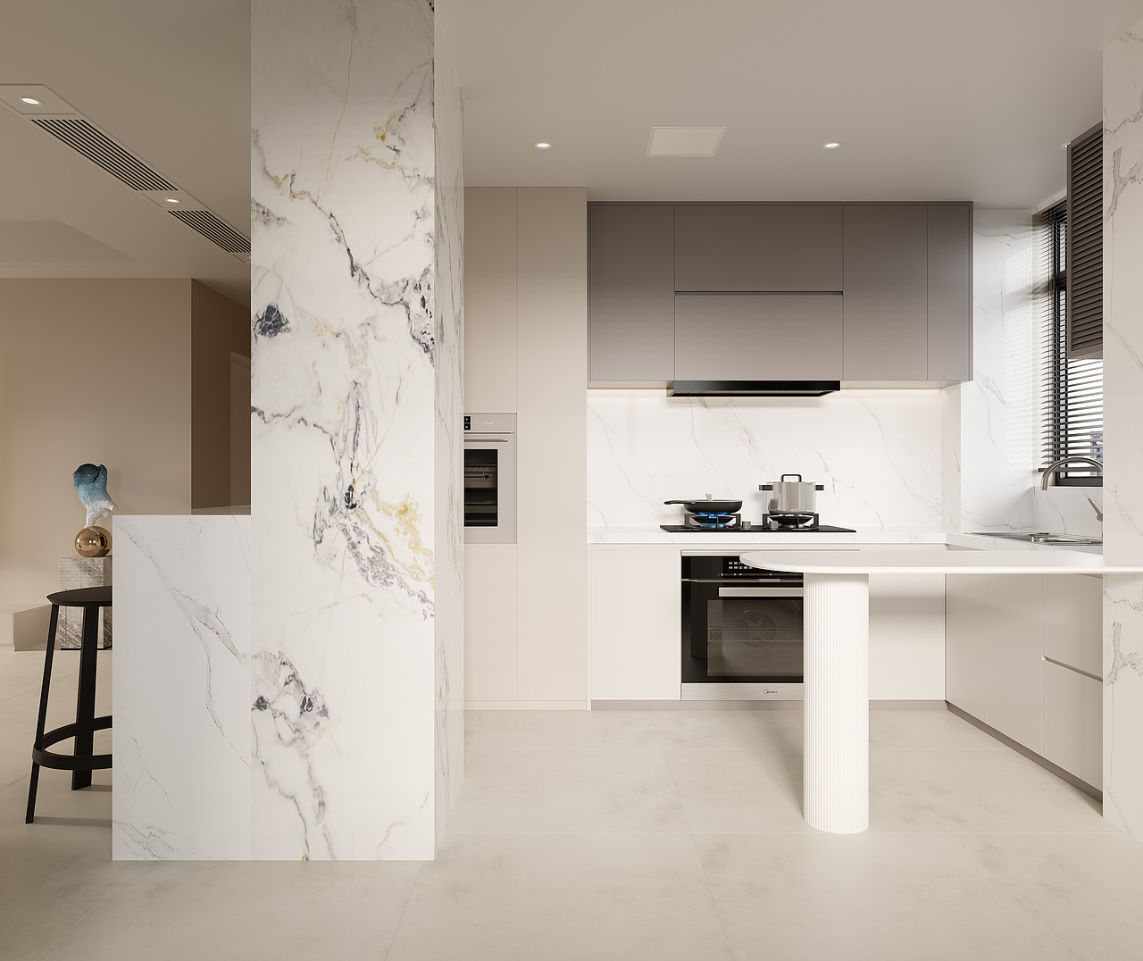 奶油空间（图ZMzEyNDIwNTky） - 建筑/空间 - 站酷设计师叶青效果表现原创素材 - 站酷ZCOOL