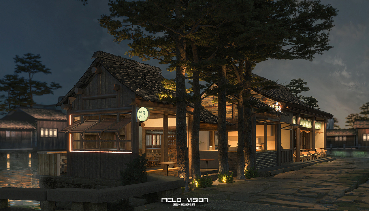 Vray渲染作品┃烟雨茶色（图ZMzQ2NTkyNzQw） - 酒店餐饮设计 - 站酷设计师LightLink原创素材 - 站酷ZCOOL