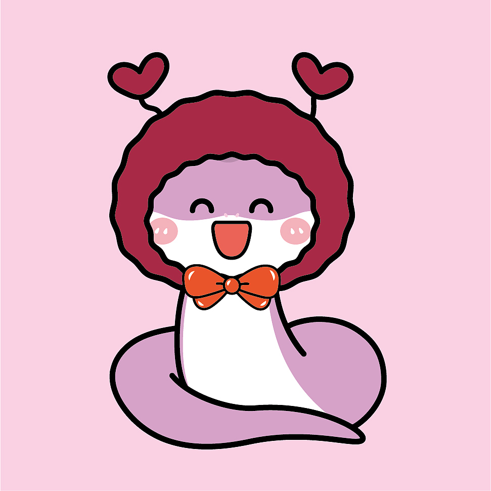 蛇年蛇宝宝卡通插画可爱图片素材头像生肖头像