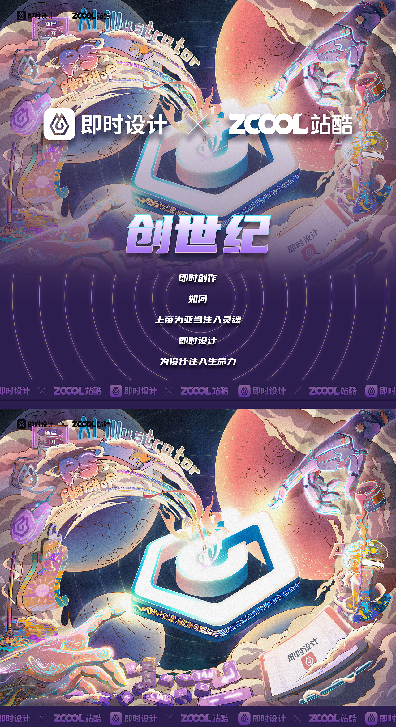#即时，由你定义# 创世纪——即时设计（图ZMzAxMDk1ODUy） - 海报 - 站酷设计师無事树懒原创素材 - 站酷ZCOOL