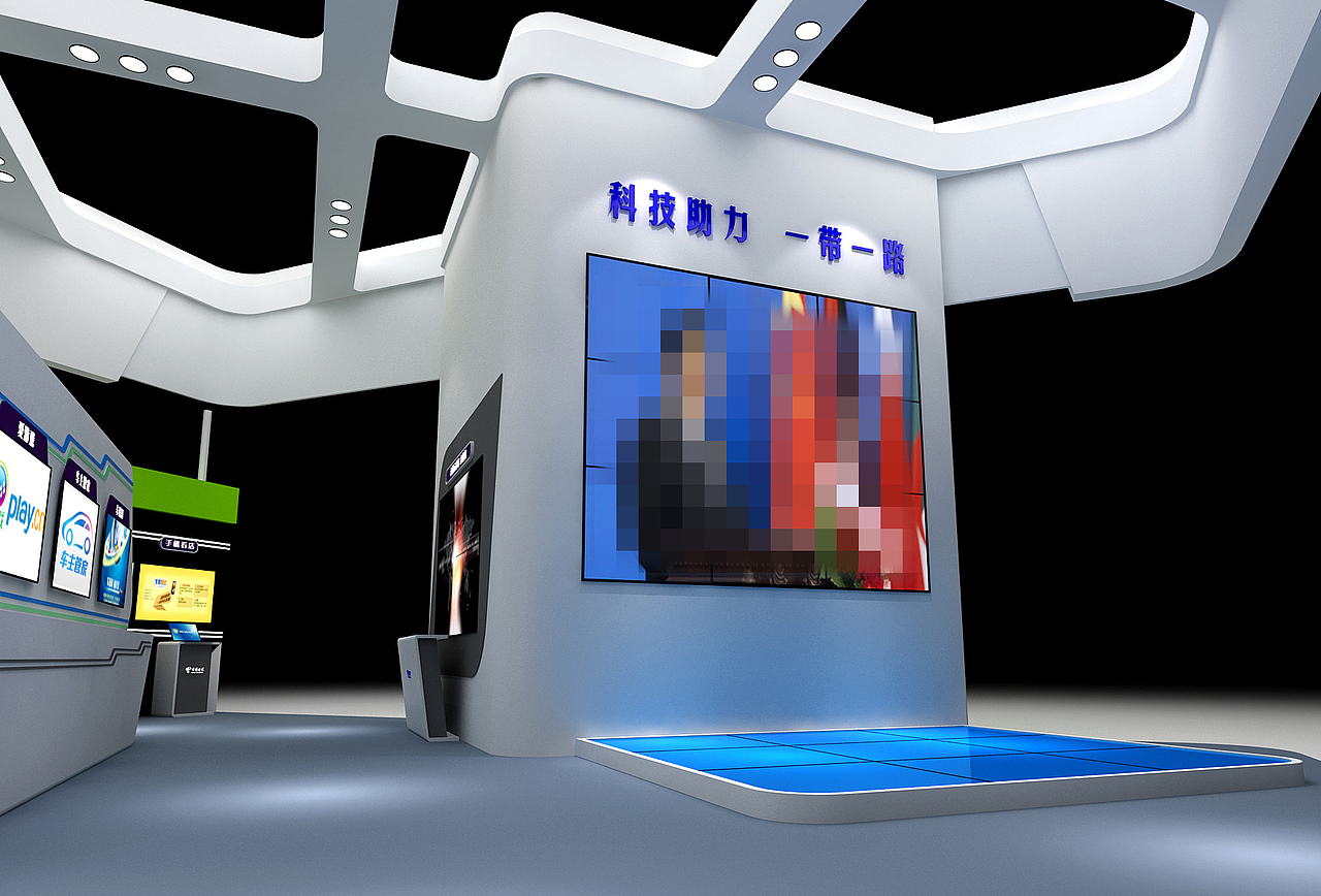 青洽会中国电信展位设计方案/临展设计/展台设计