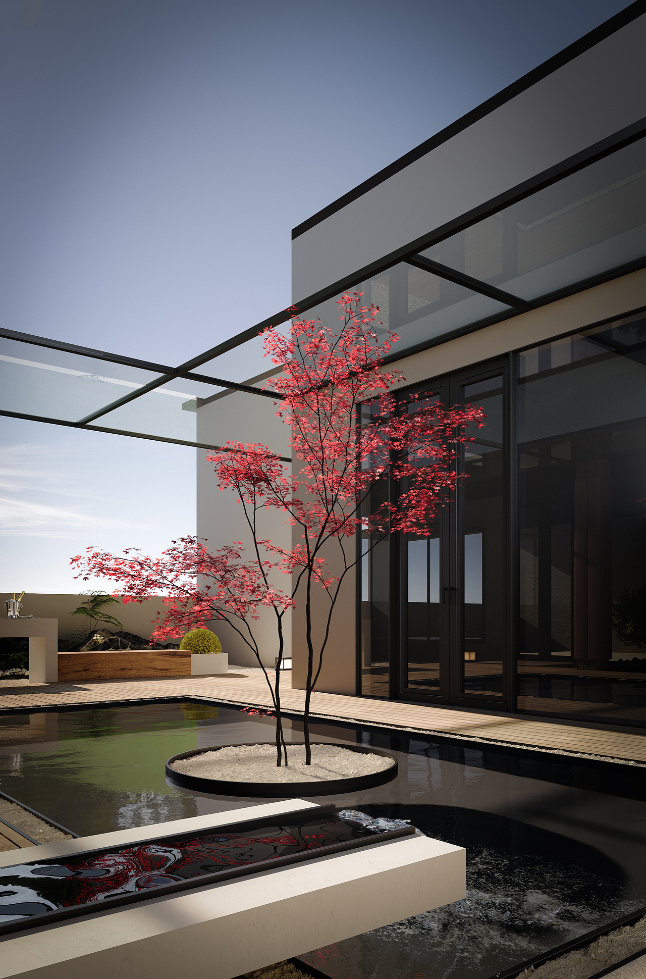 绘感视觉写实高楼花园（图ZMzYyMTE2ODg4） - 景观设计 - 站酷设计师绘感视觉设计原创素材 - 站酷ZCOOL