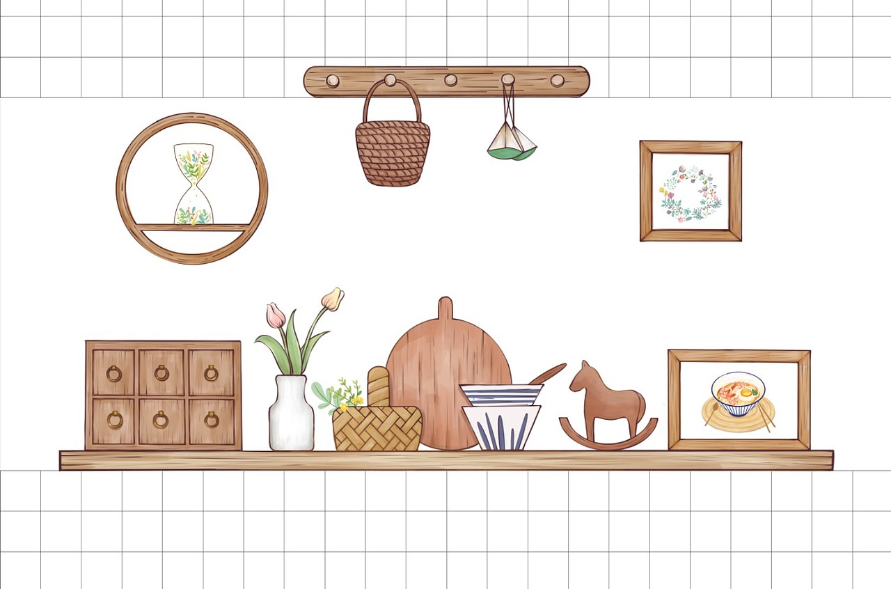 防油贴系列之-田园清新插画