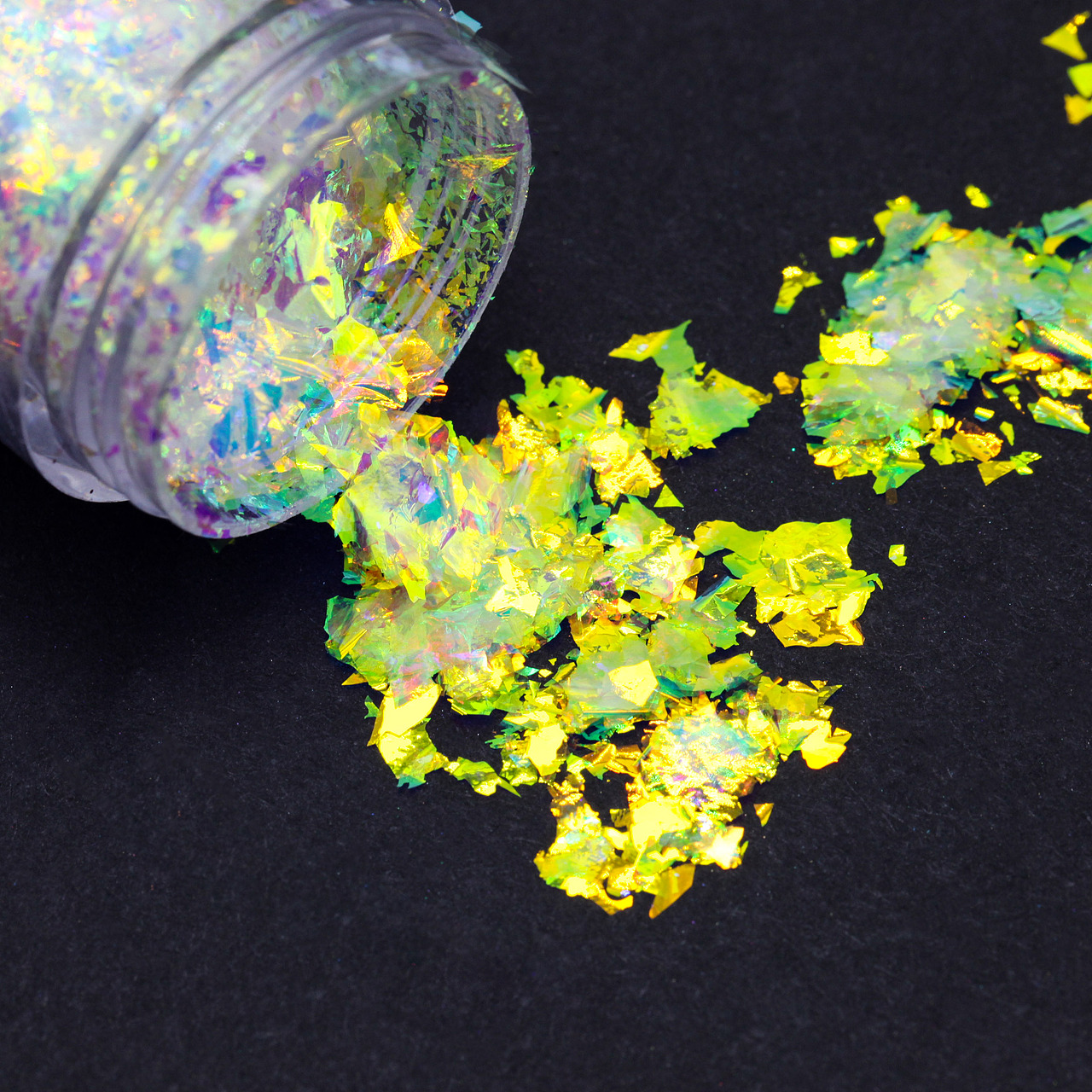 粗片极光变色龙彩妆渐变美妆美甲原料粉拍摄