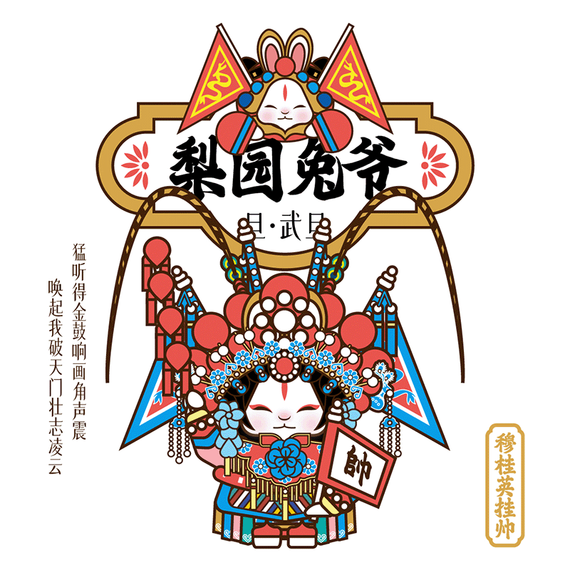 梨园兔爷|北京市公共文化IP设计三等奖作品（图ZMzMwNzg2NjQw） - IP形象 - 站酷设计师阿云ljy原创素材 - 站酷ZCOOL