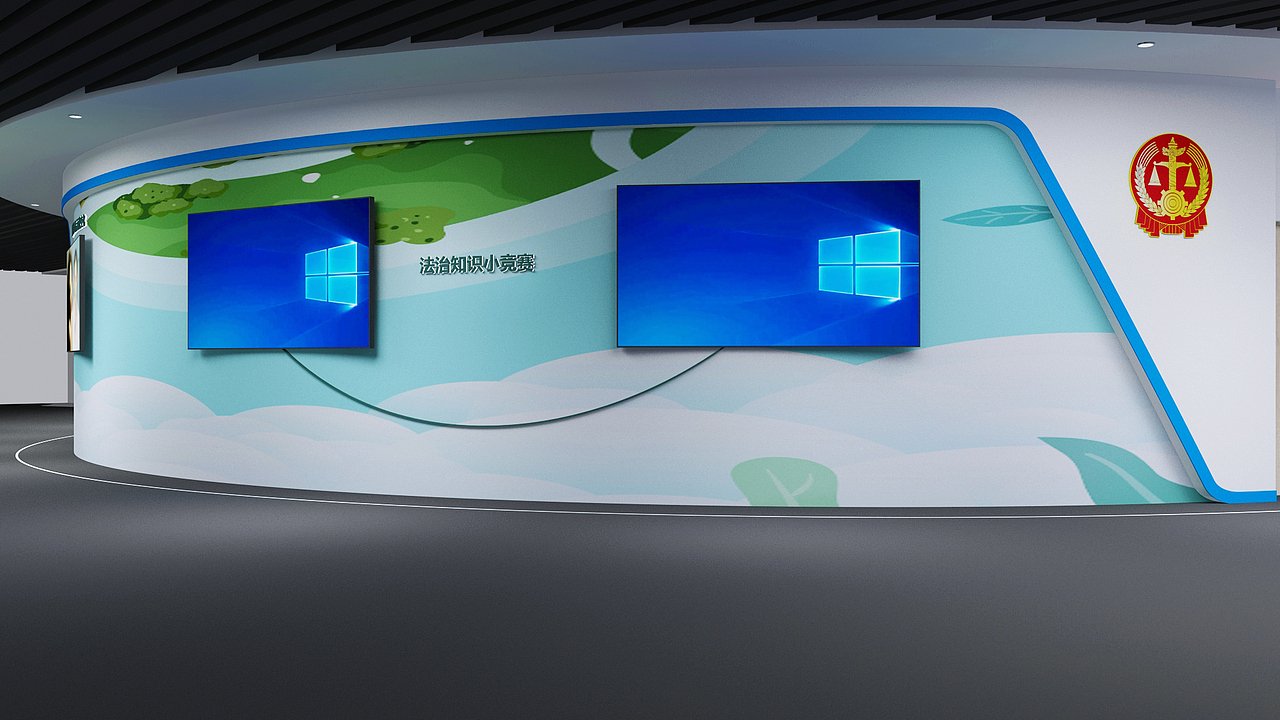 青少年法治长廊设计3D效果图