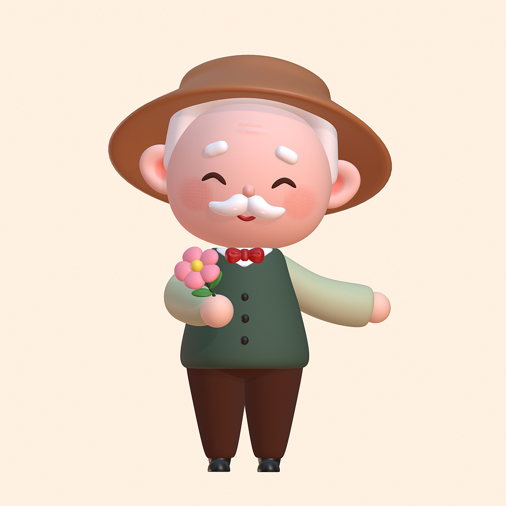 重阳节三维爷爷奶奶（图ZMzI0OTM4ODEy） - 人物/生物 - 站酷设计师Anniebugu原创素材 - 站酷ZCOOL