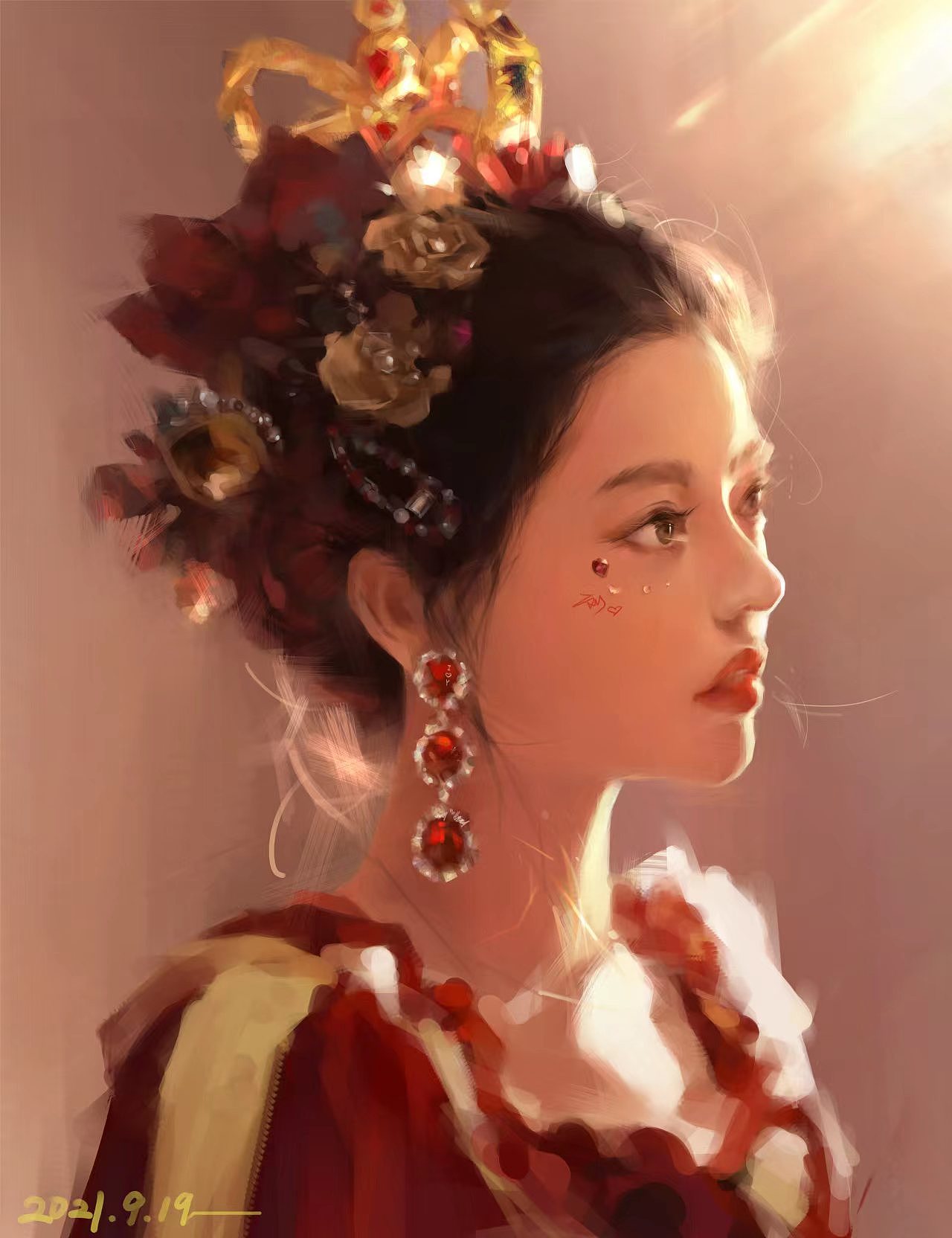 纯欲天花板-女生-插画临摹自T总哦（图ZMzM1MDM1NDA4） - 艺术插画 - 站酷设计师晓主吖原创素材 - 站酷ZCOOL