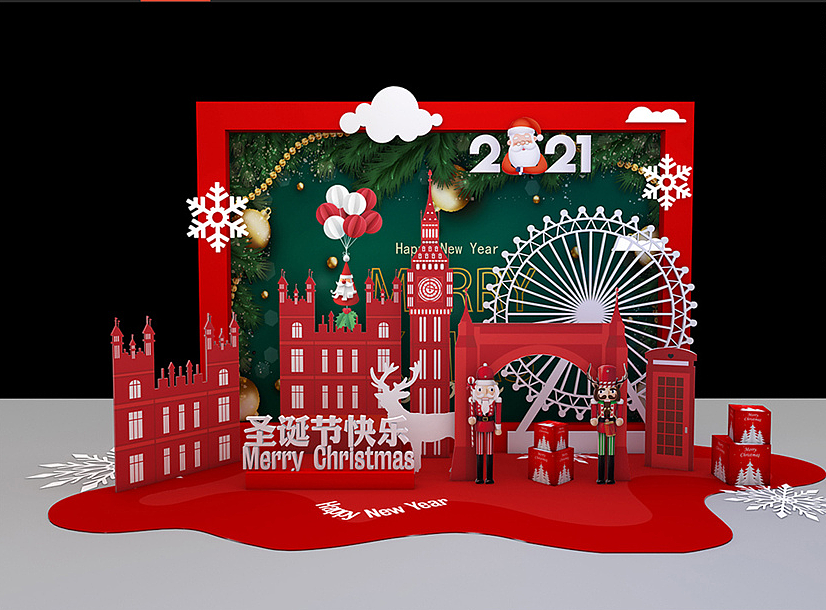 圣诞节舞台 圣诞嘉年华 圣诞狂欢节 圣诞节美陈（图ZMzI0MDMyNTUy） - 其他 - 站酷设计师Z294839403原创素材 - 站酷ZCOOL