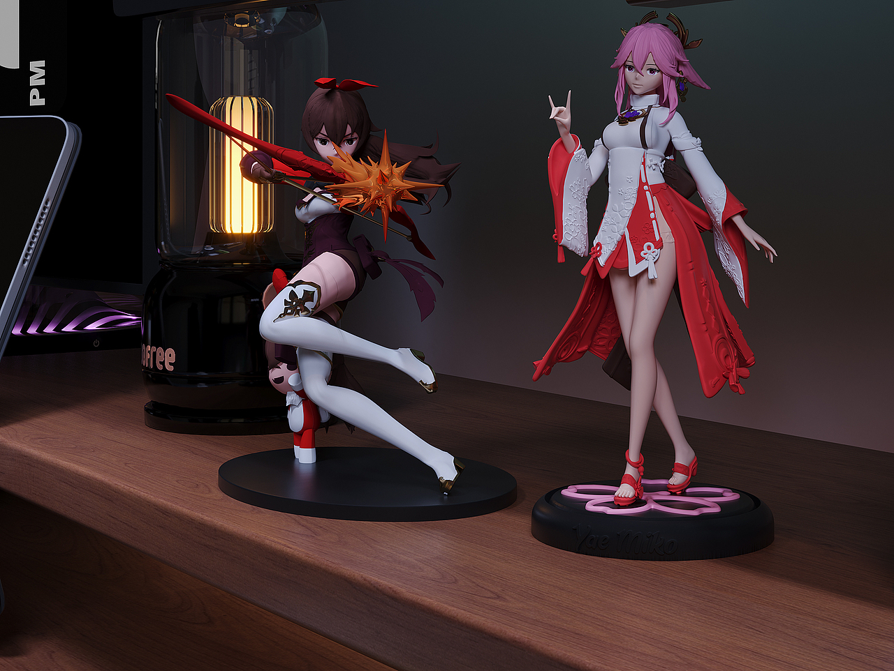 沉浸式书房渲染表现