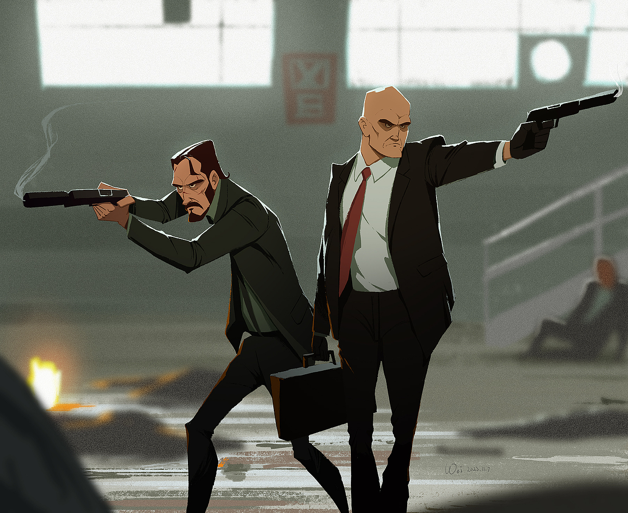 疾速追杀同人（图ZMzU0NzY4NjA4） - 创作习作 - 站酷设计师阿伟可接稿原创素材 - 站酷ZCOOL