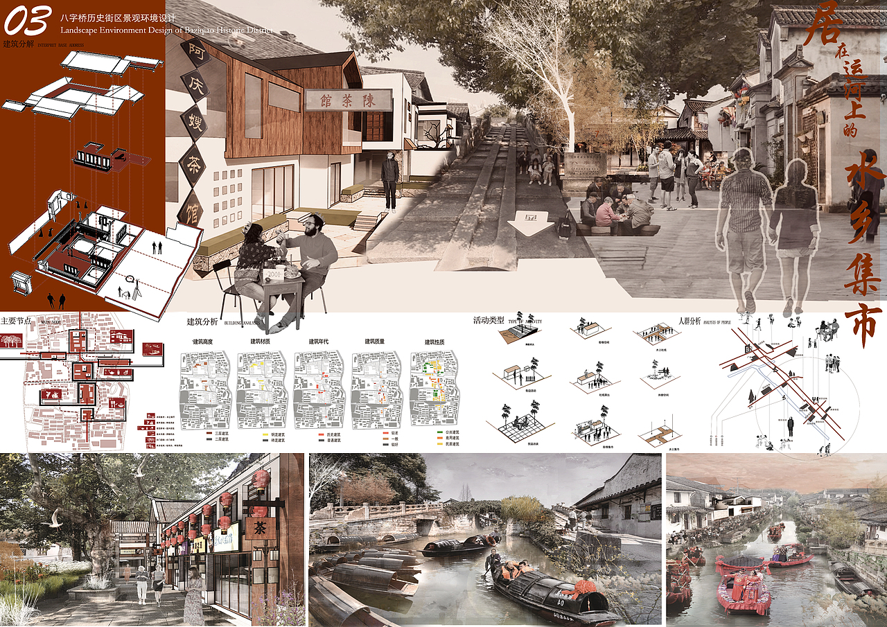 居在运河上的水乡集市（图ZMzE1OTY2OTY4） - 景观设计 - 站酷设计师曹天龙原创素材 - 站酷ZCOOL