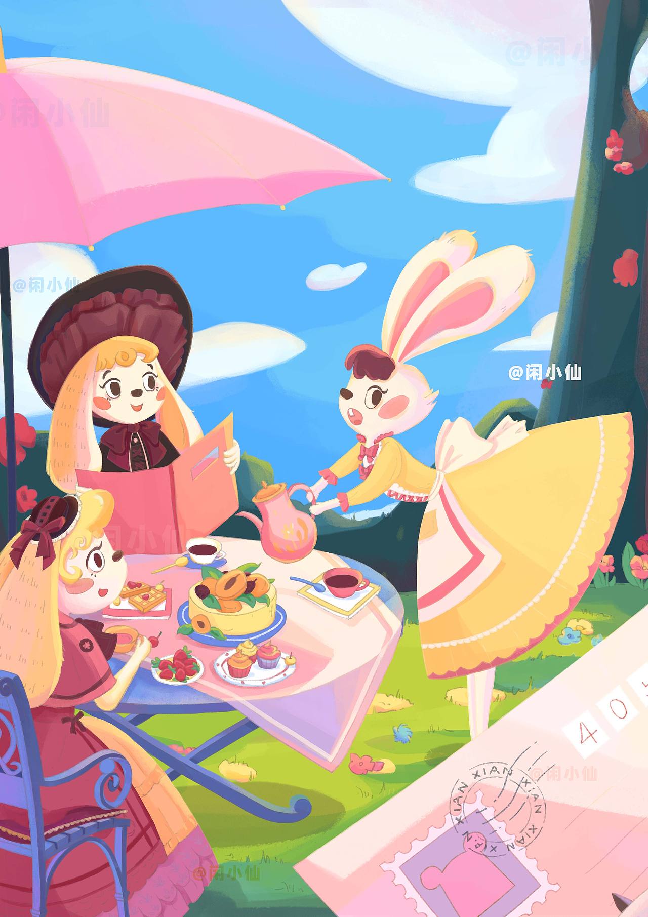 神秘来信（图ZMzA0ODM4Mzc2） - 儿童插画 - 站酷设计师闲小仙原创素材 - 站酷ZCOOL