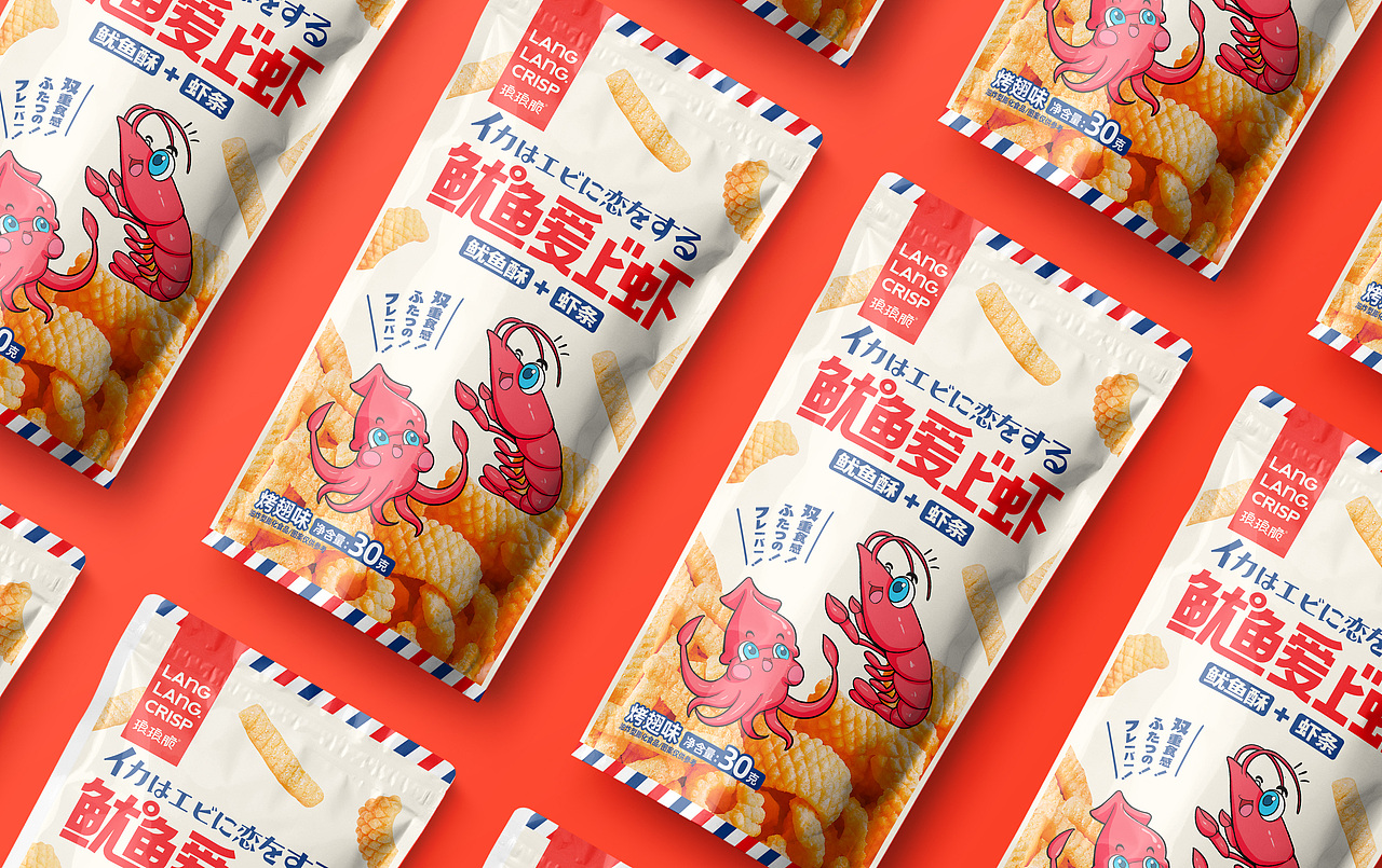 壹鼎视觉工厂:鱿鱼爱上虾包装设计