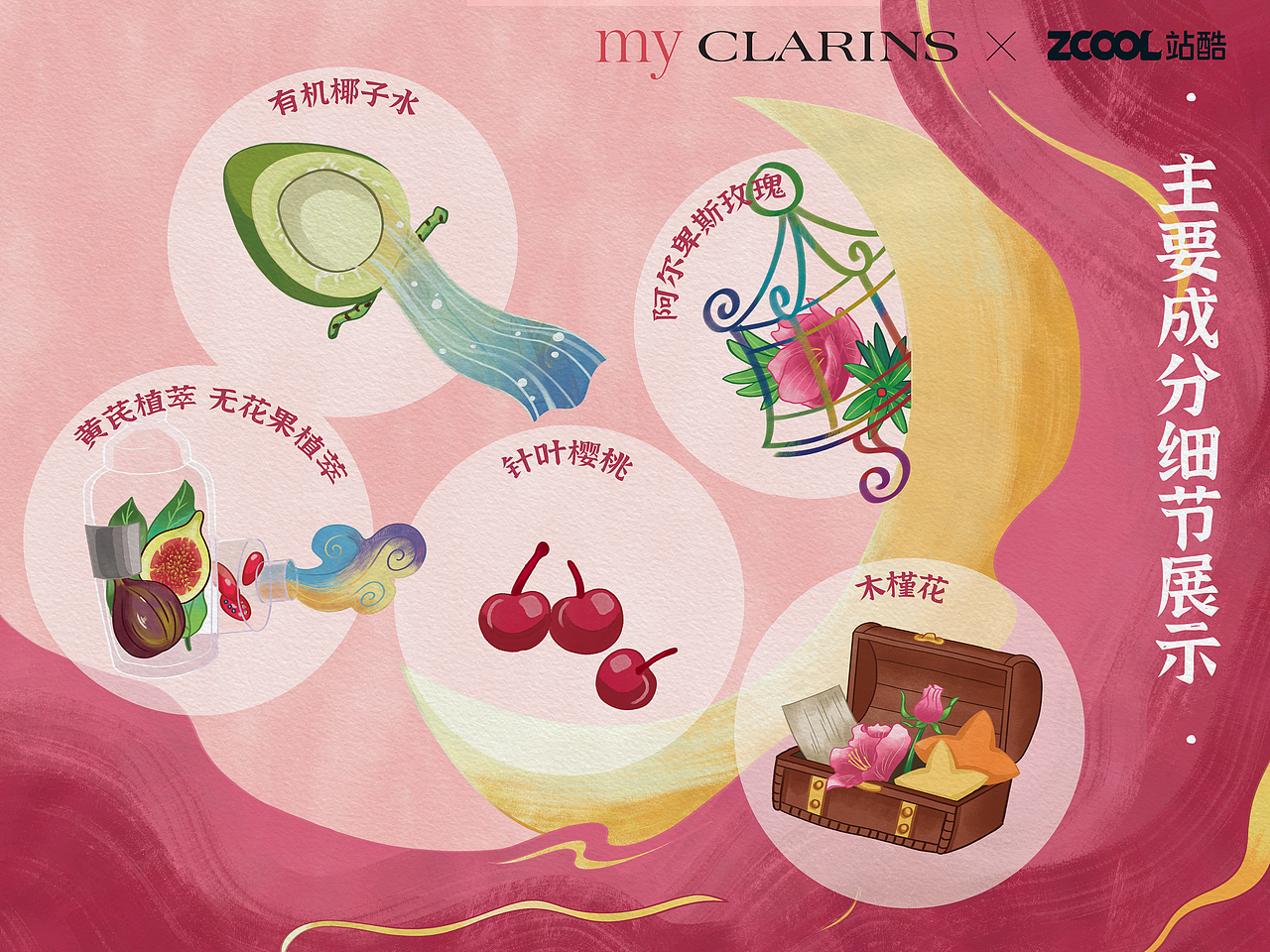 #my CLARINS# 好食肌长绽放《给你一瓶魔法药水》（图ZMzQ3MjIyMDc2） - 海报 - 站酷设计师不是画狮原创素材 - 站酷ZCOOL