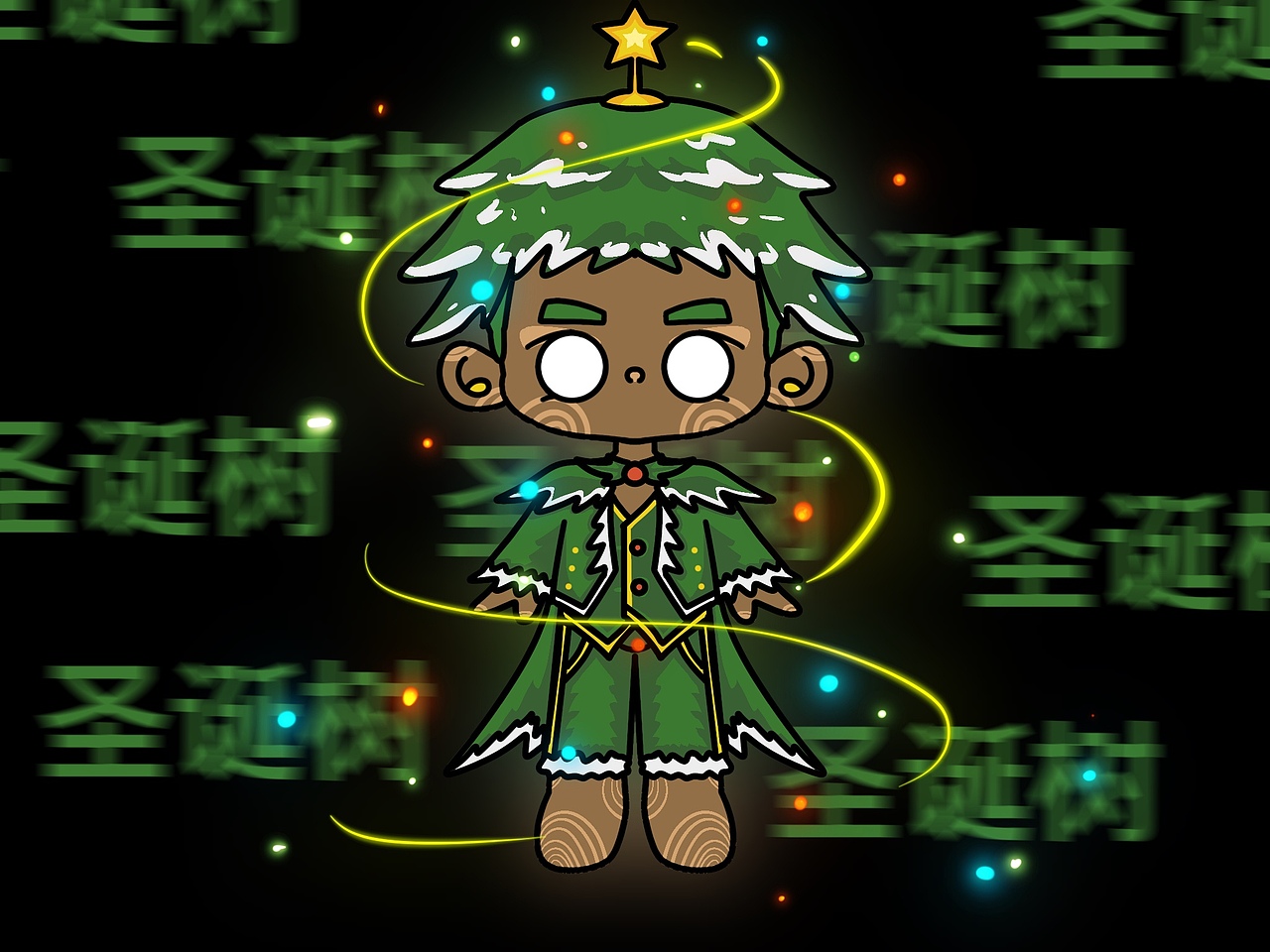 White Eyes Kid | 圣诞节（图ZMzI1OTQ0OTY0） - IP形象 - 站酷设计师野生鷠原创素材 - 站酷ZCOOL