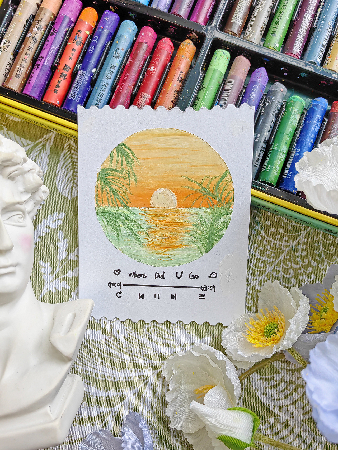 油画棒丨黄昏海岸