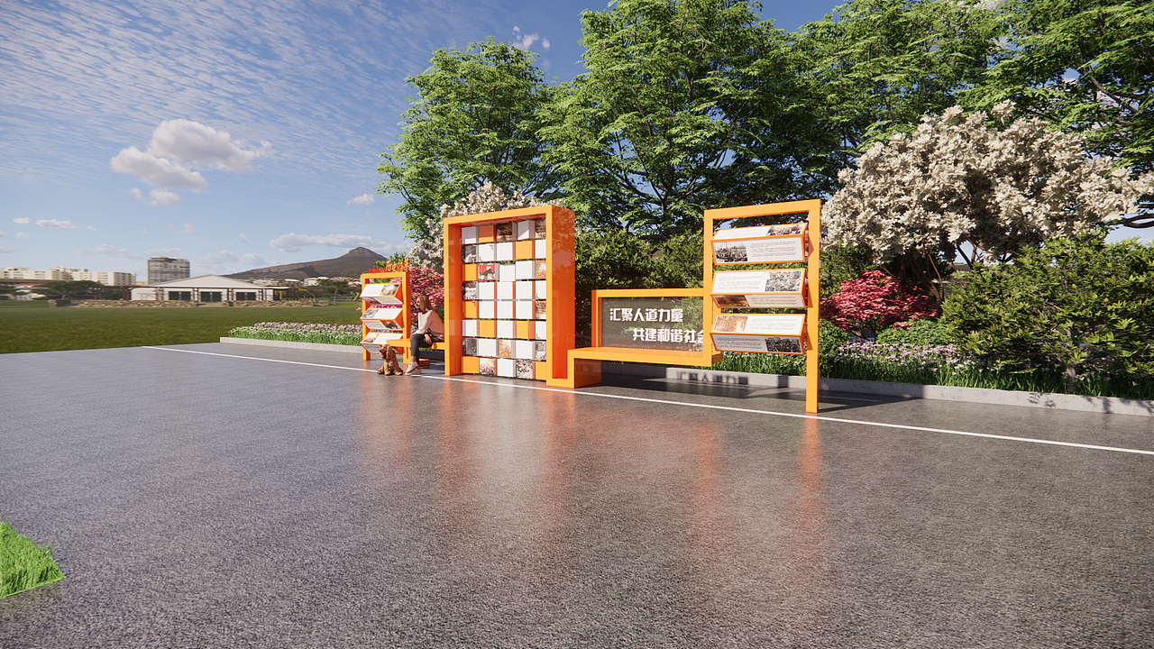 红十字户外雕塑小品