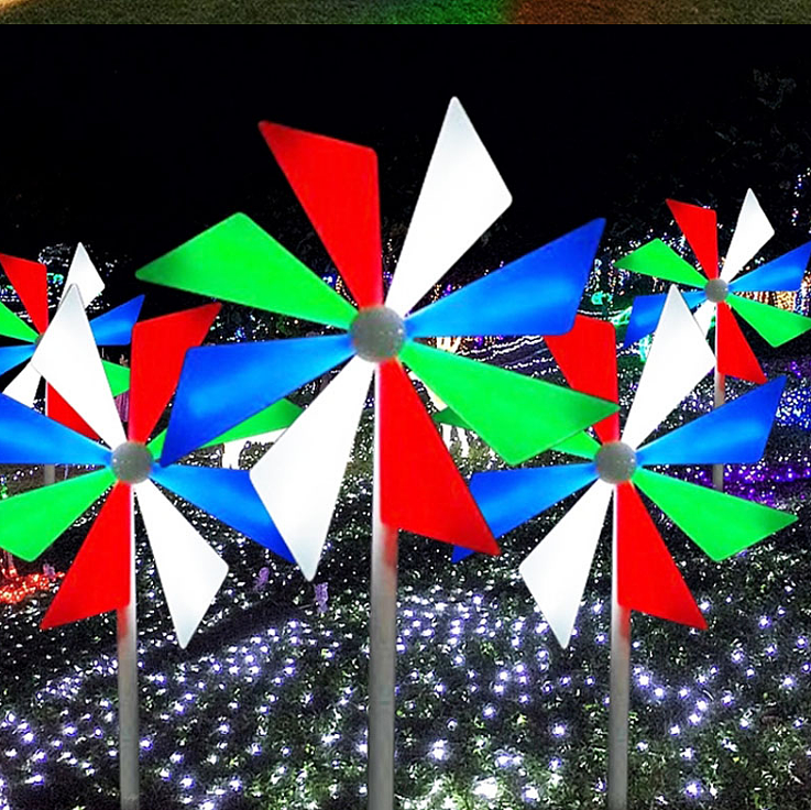 LED风车灯造型灯户外防水广场公园节日装饰草坪灯厂家
