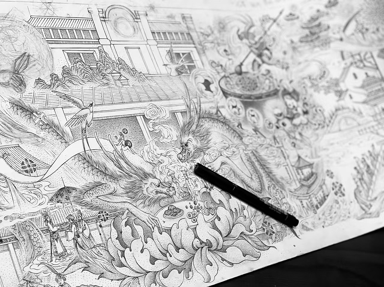 张贇×稻香村 | 鎏金纳福礼盒（图ZMzU4MTMzOTcy） - 商业插画 - 站酷设计师张贇ILLUSTRATION原创素材 - 站酷ZCOOL