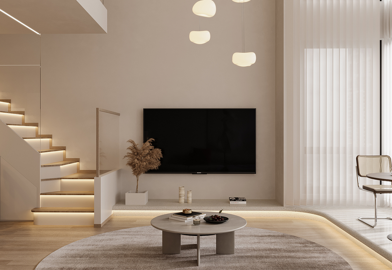 奶油原木系loft |普通女孩的40平温馨小家