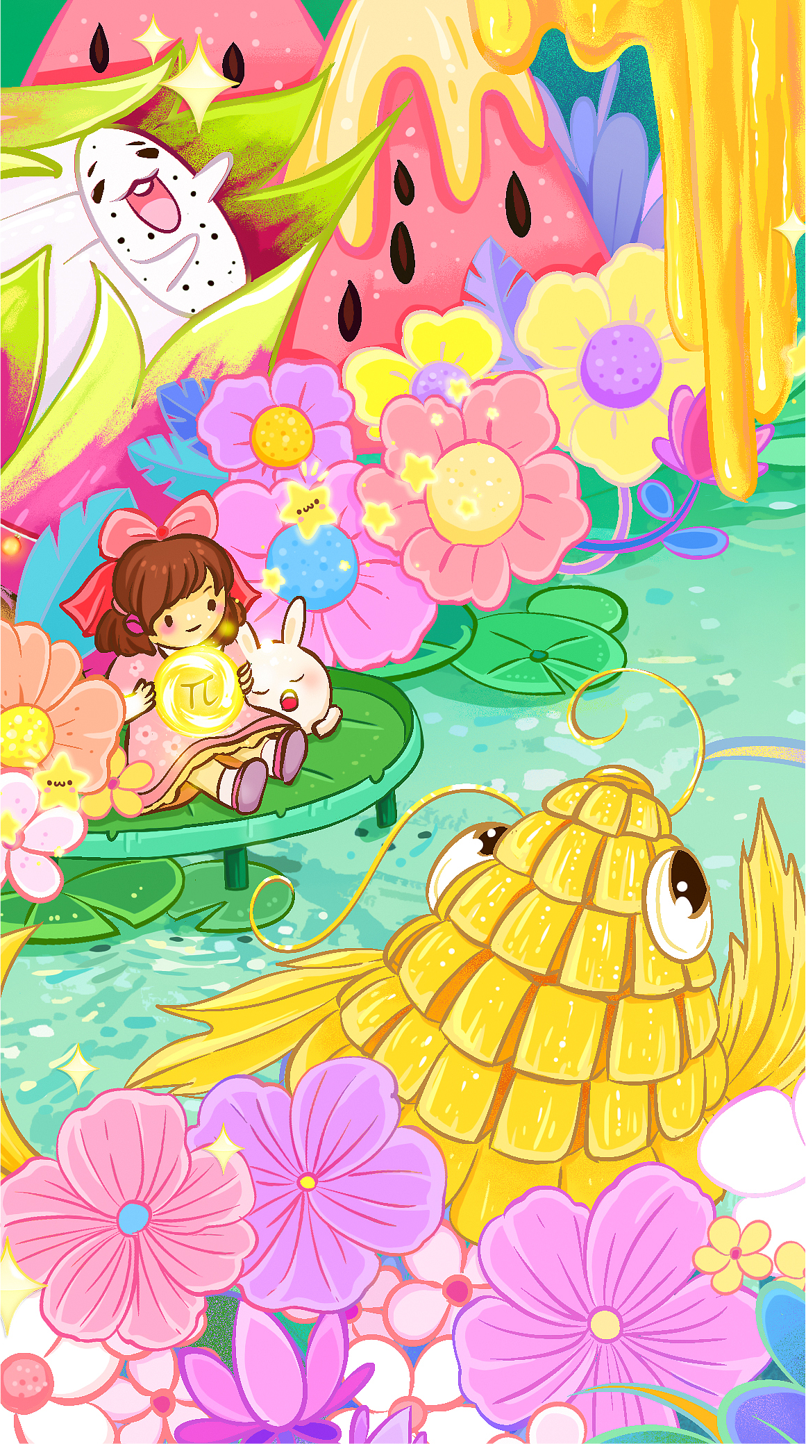 茶派的美好世界-今天过六一（图ZMzQxODMwOTg4） - 艺术插画 - 站酷设计师九转丹原创素材 - 站酷ZCOOL