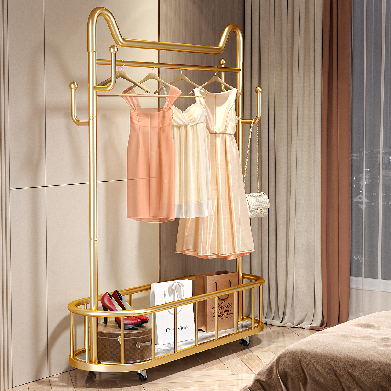 产品渲染 金色衣架 主图详情图渲染（图ZMzY1MTk5MzQw） - 产品 - 站酷设计师羽寺乐原创素材 - 站酷ZCOOL