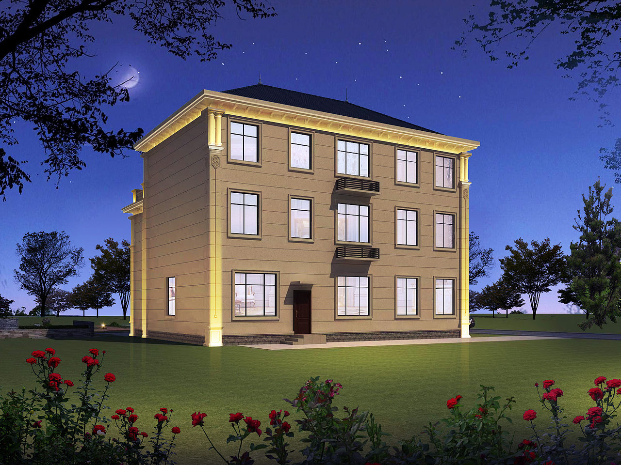 建筑泛光照明设计方案（图ZMzQ2ODAzMDI4） - 其他平面 - 站酷设计师悦然123原创素材 - 站酷ZCOOL