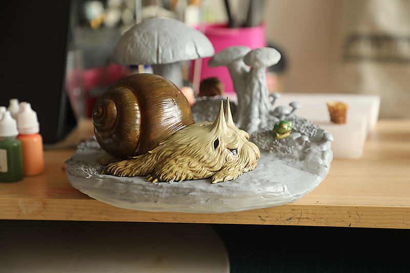 阿满迟到妖模型涂装成品